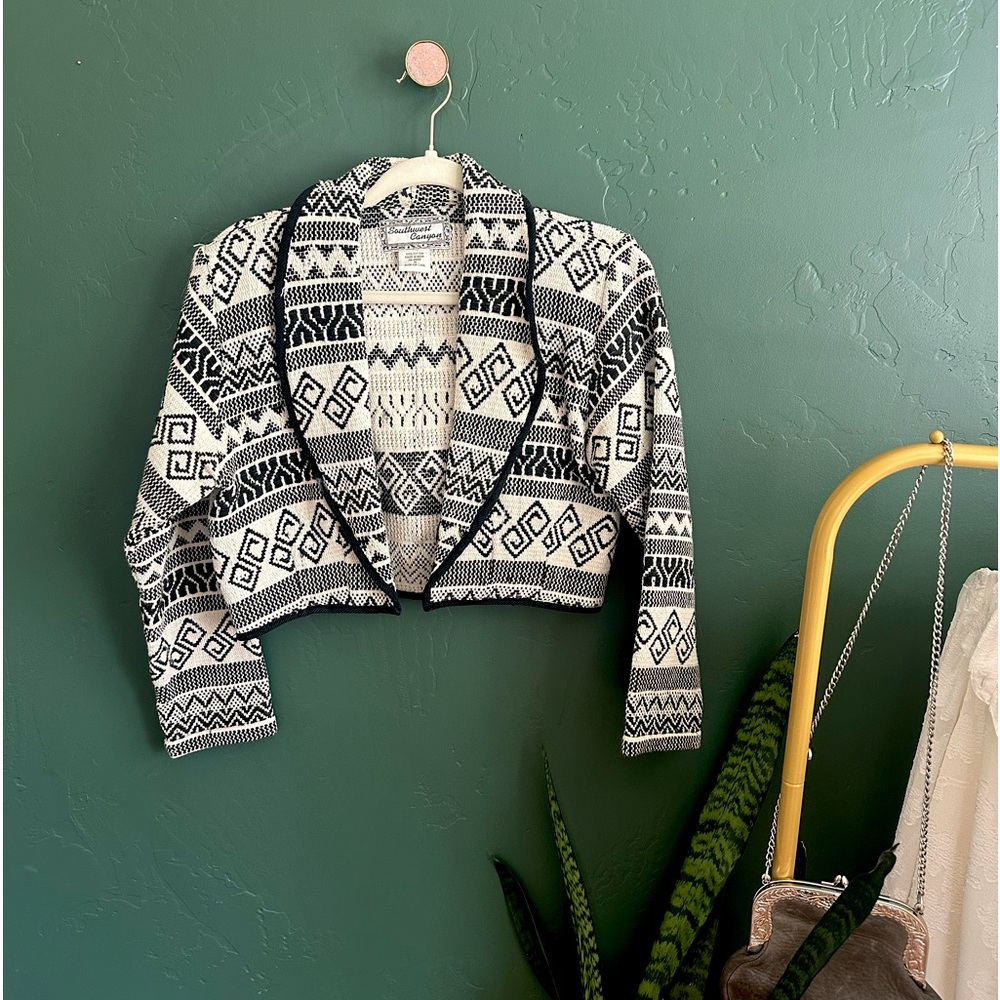 VINTAGE Southwest Canyon equestrian cropped blazer